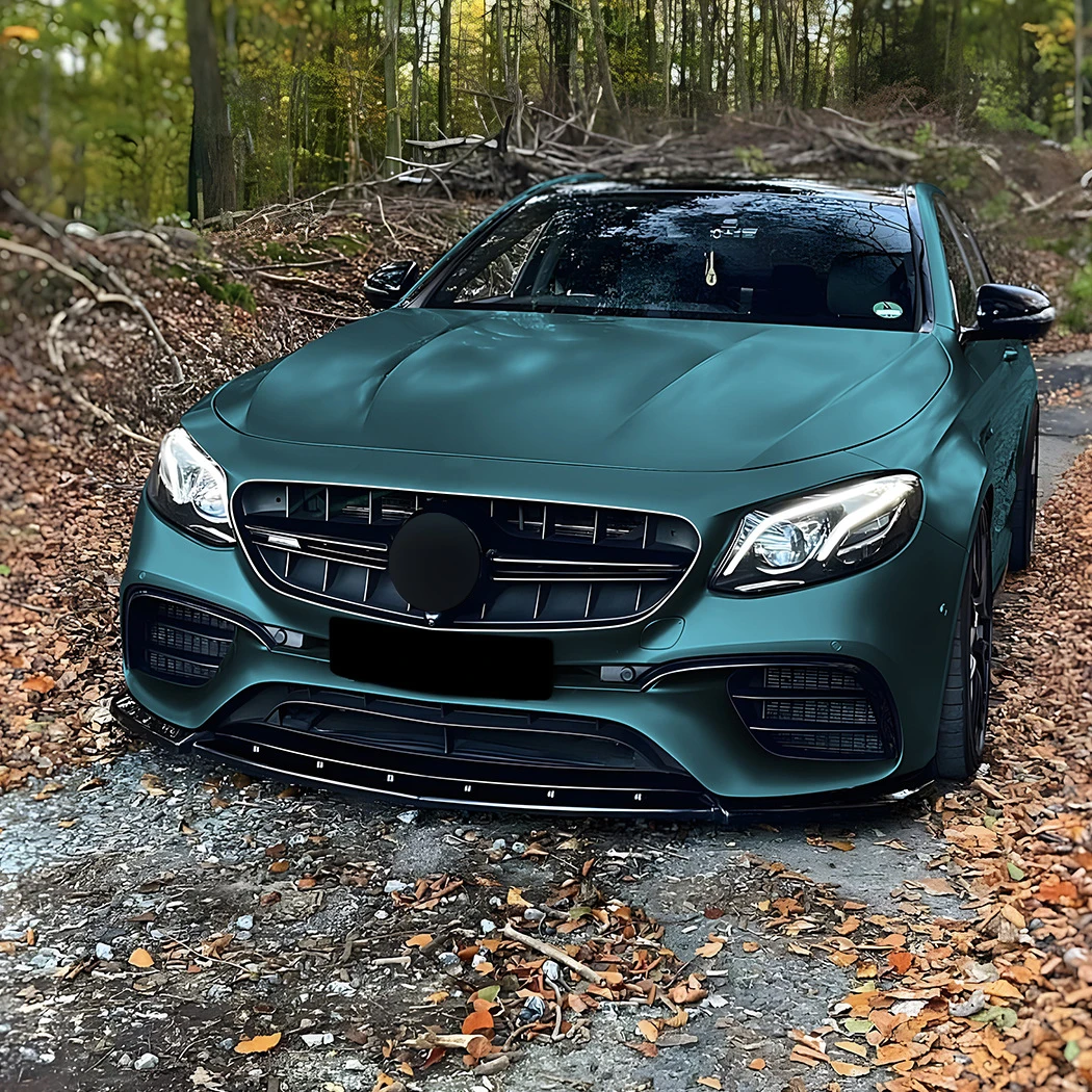 Mercedes E-Klasse W213 E63 AMG Stijl Hoogglans Zwart Voorlip Splitter (2017-2020)