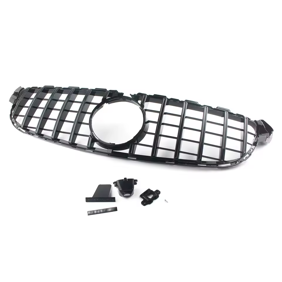 Mercedes C-Klasse C63 W205/C205 Hoogglans Zwarte Panamericana GT Style Grill (2015-2018)