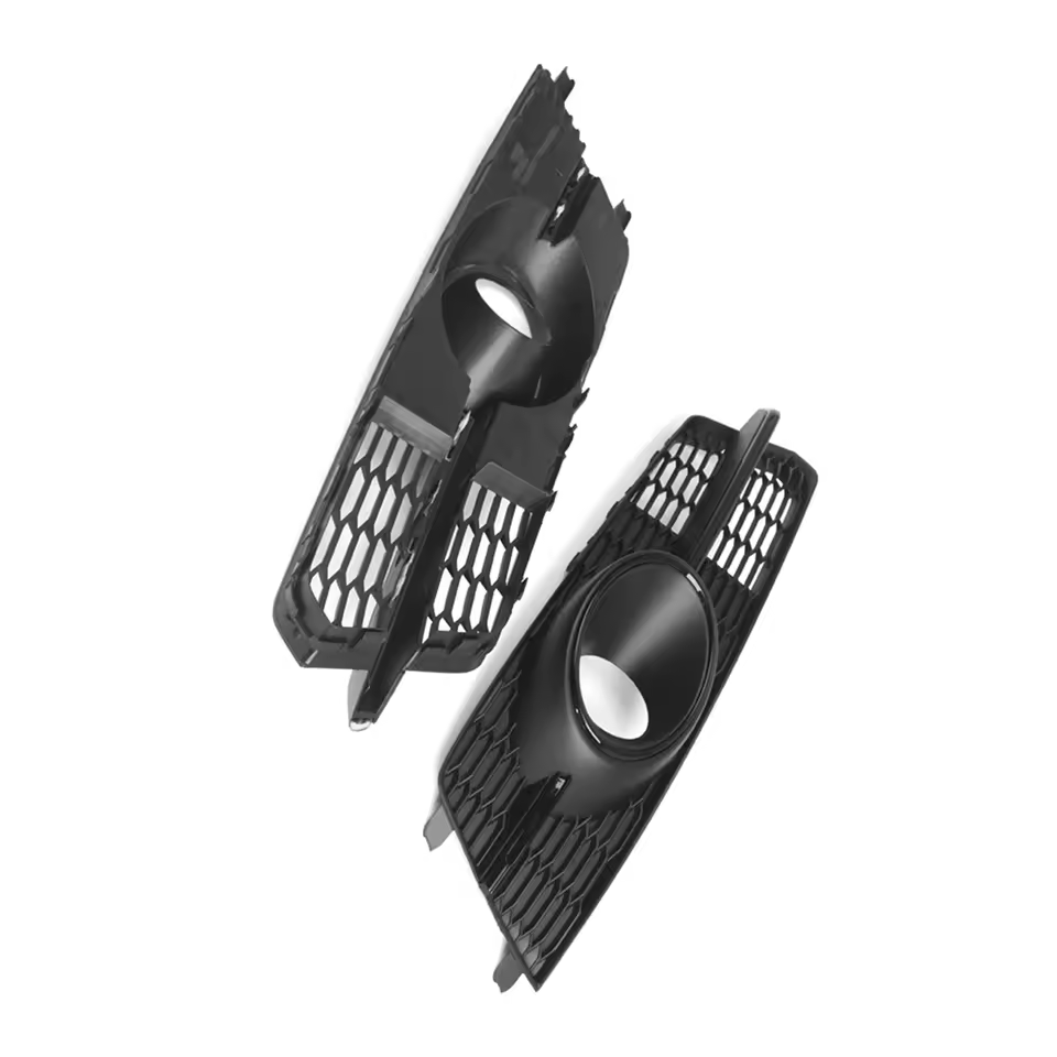 Audi A6 S-Line / S6 C7 Facelift Hoogglans Zwarte Mistlamp Grills (2016-2018)