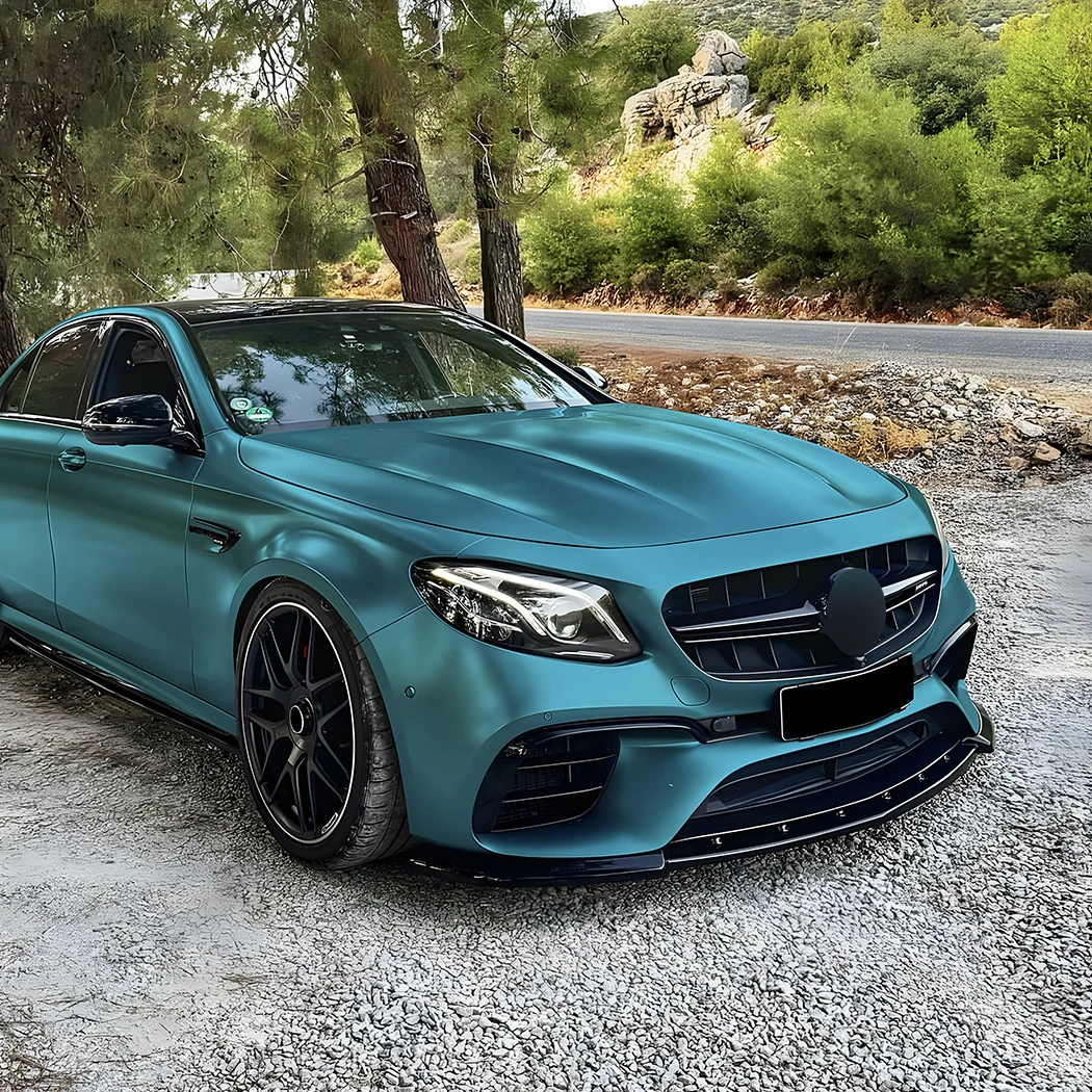 Mercedes E-Klasse W213 E63 AMG Stijl Hoogglans Zwart Voorlip Splitter (2017-2020)