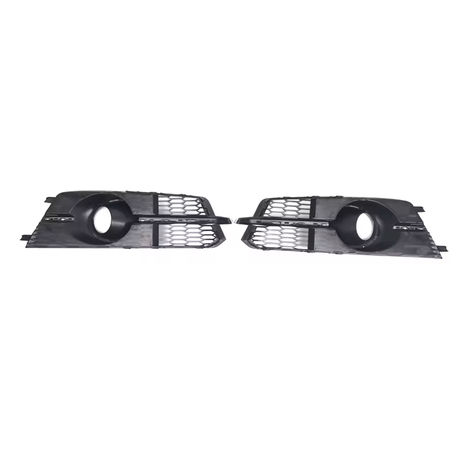 Audi A6 S-Line / S6 C7 Facelift Hoogglans Zwarte Mistlamp Grills (2016-2018)