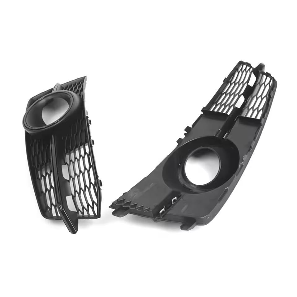 Audi A6 S-Line / S6 C7 Facelift Hoogglans Zwarte Mistlamp Grills (2016-2018)