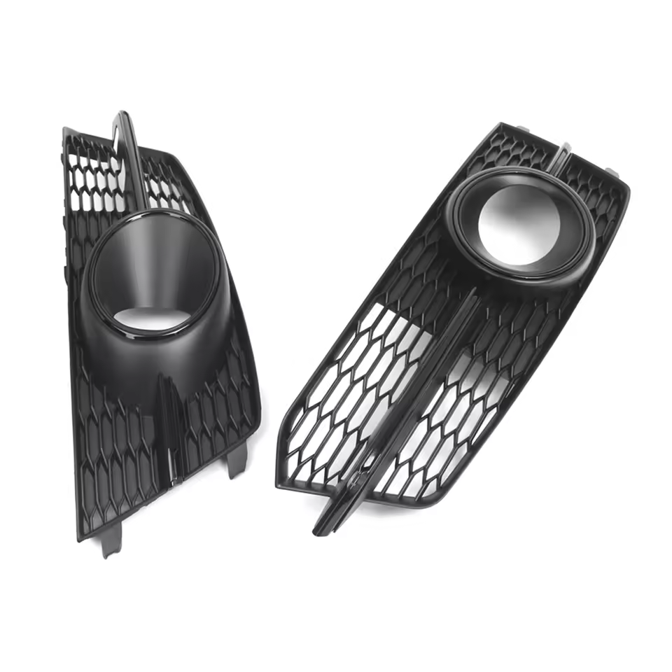 Audi A6 S-Line / S6 C7 Facelift Hoogglans Zwarte Mistlamp Grills (2016-2018)