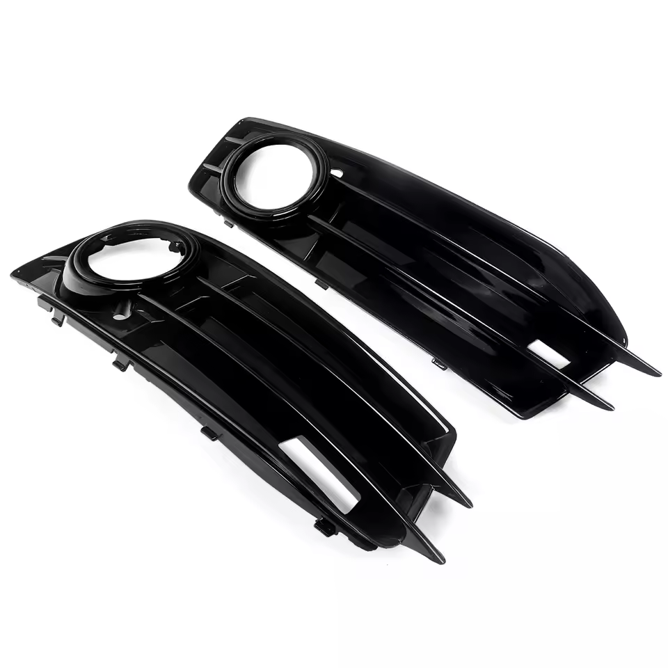 Audi A3 8P S-Line Hoogglans Zwarte Mistlamp Grills (2008-2012)