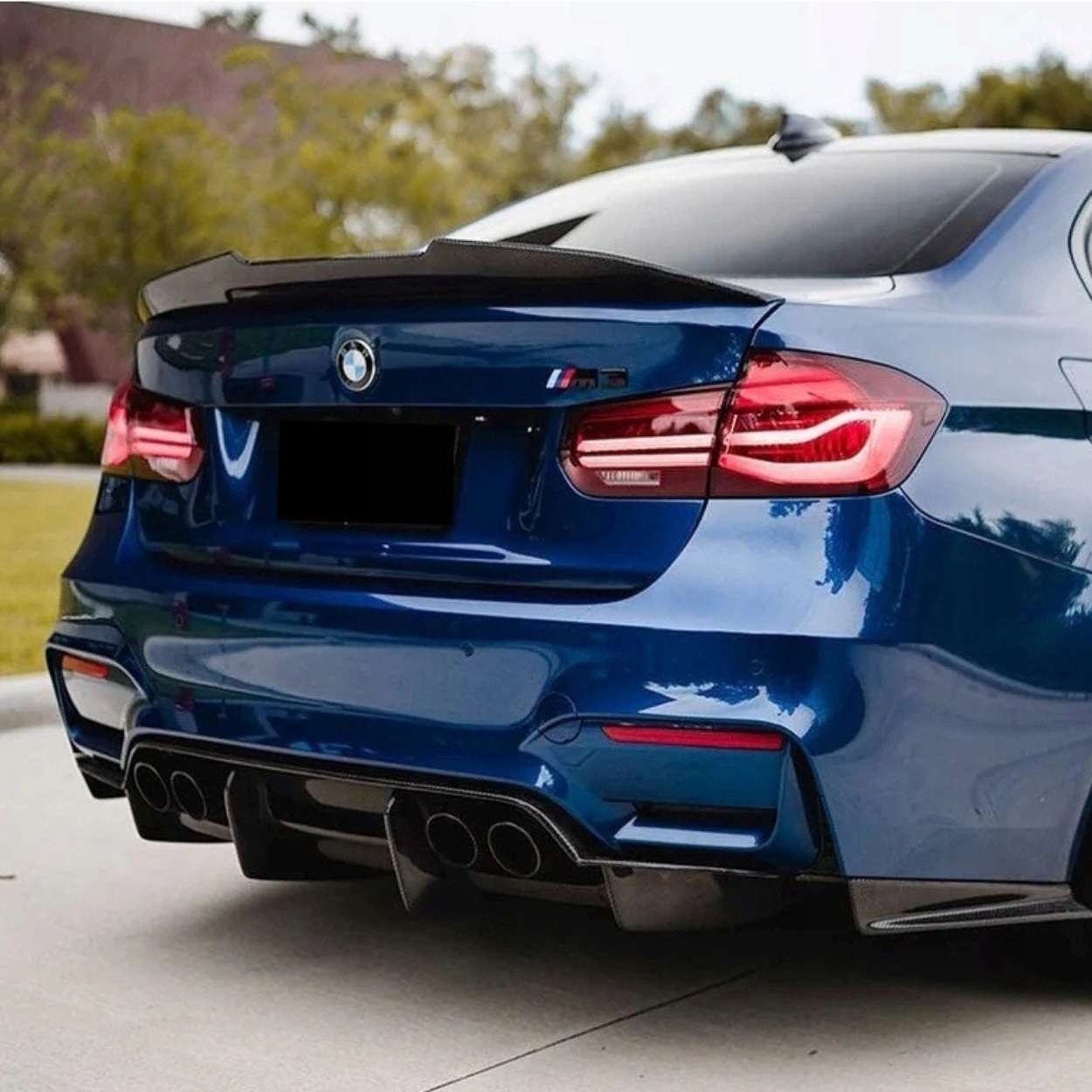 BMW 3 Reeks F30 / M3 F80 Hoogglans zwart Ducktail PSM Style Achterspoiler (2014-2019)