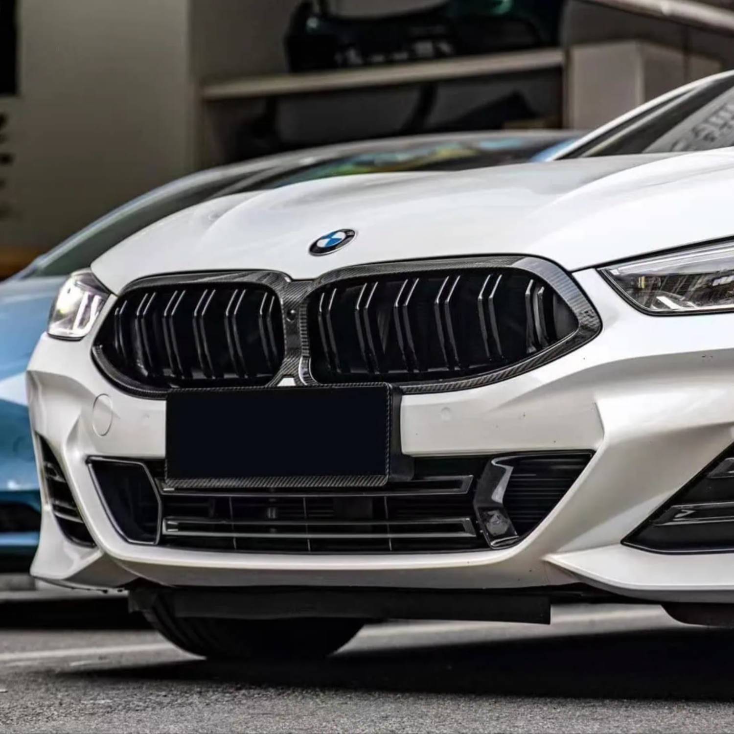 BMW Série 8 G14 G15 G16 LCI Calandre à double lame en fibre de carbone pré-imprégnée sèche (2023+)