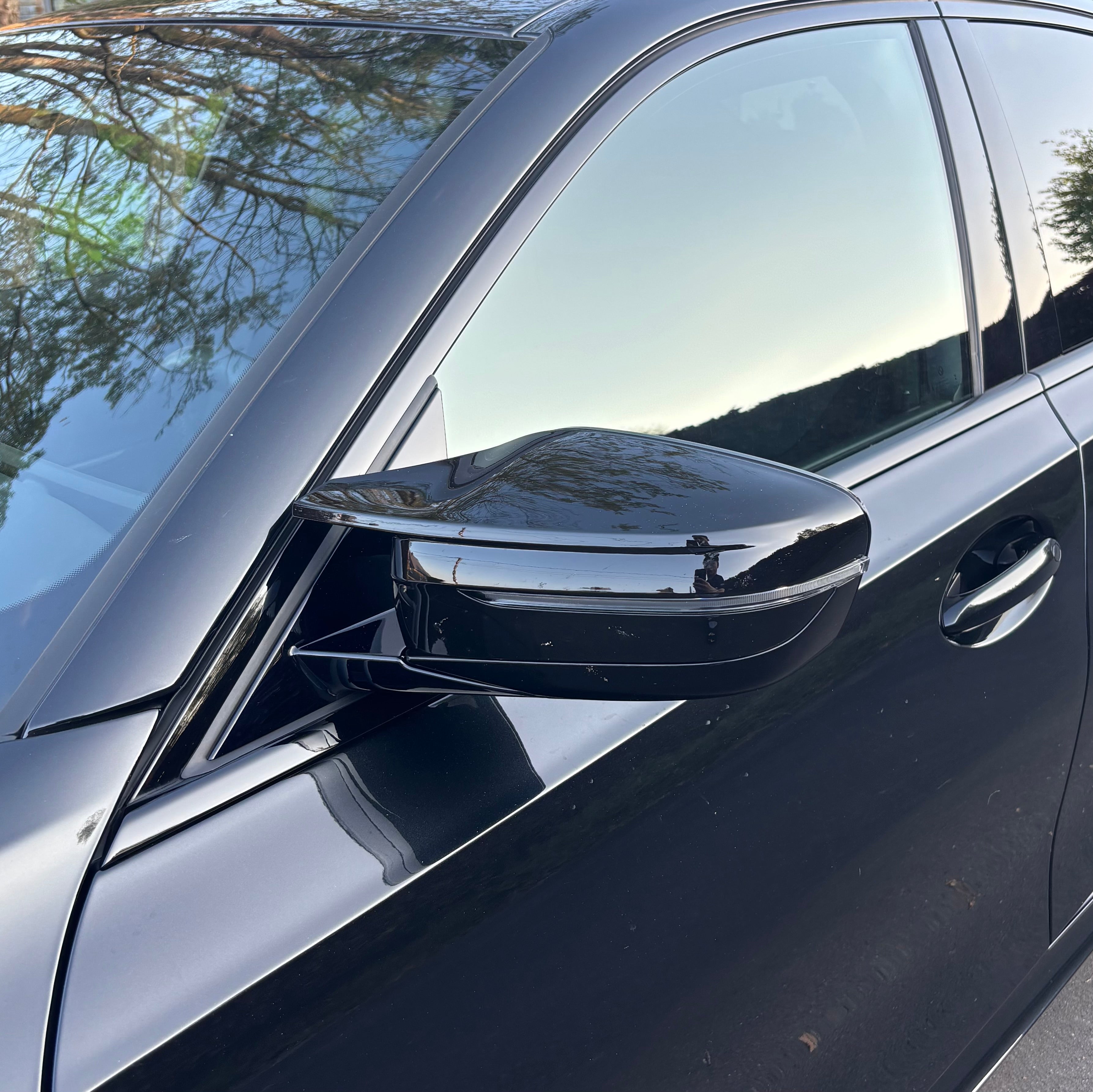 BMW 2/3/4/5 Serie G42/G20/G22/G30 Hoogglans zwart M-Stijl Spiegelkappen (2017+)