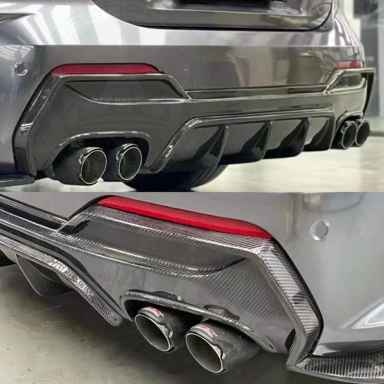BMW Série 4 G22 G23 Carbone Pré-imprégné Style 3D Diffuseur Par OPTIC (2020+)