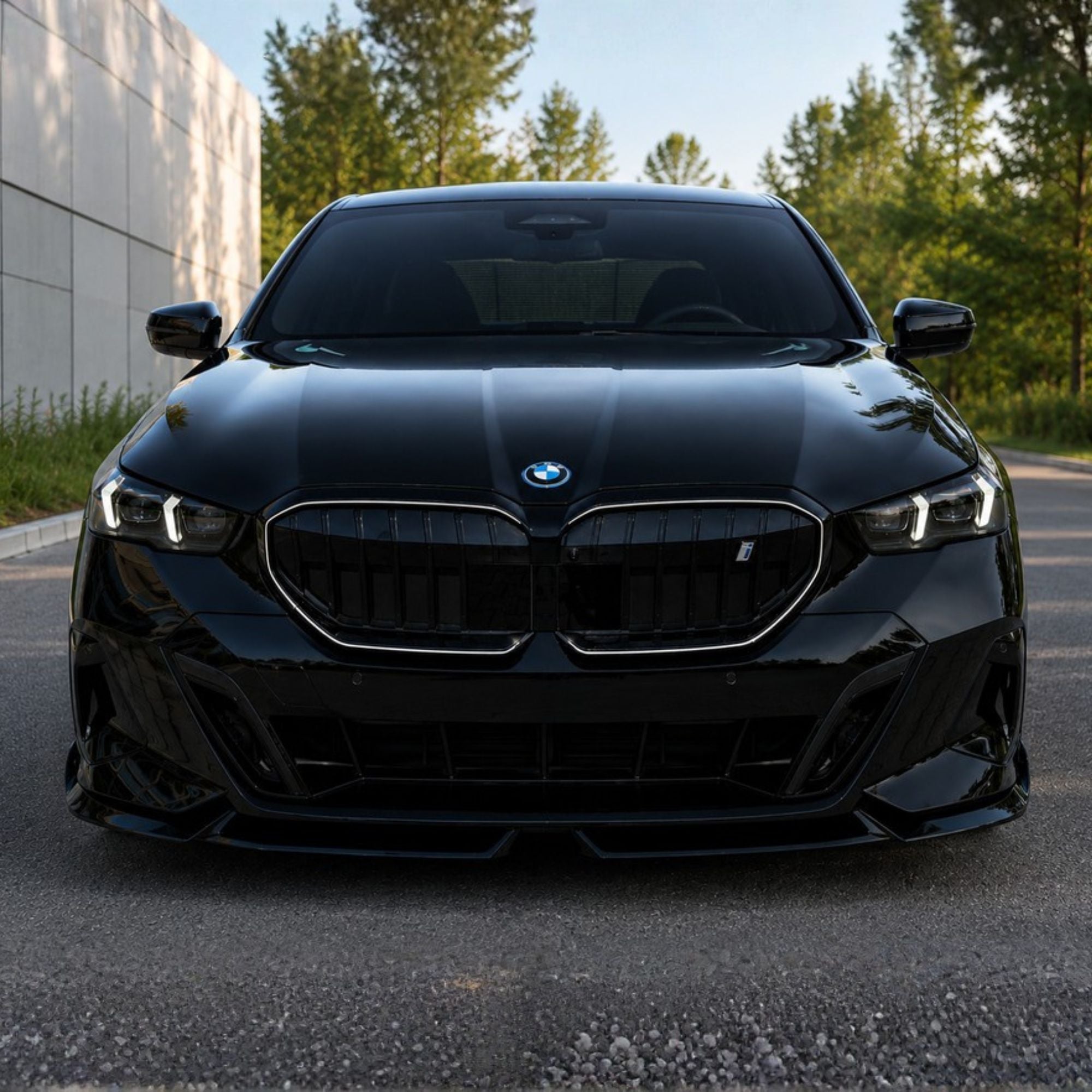 BMW 5 Serie G60 G61 Glanzzwart MP Stijl Voorlip Splitter (2024+)
