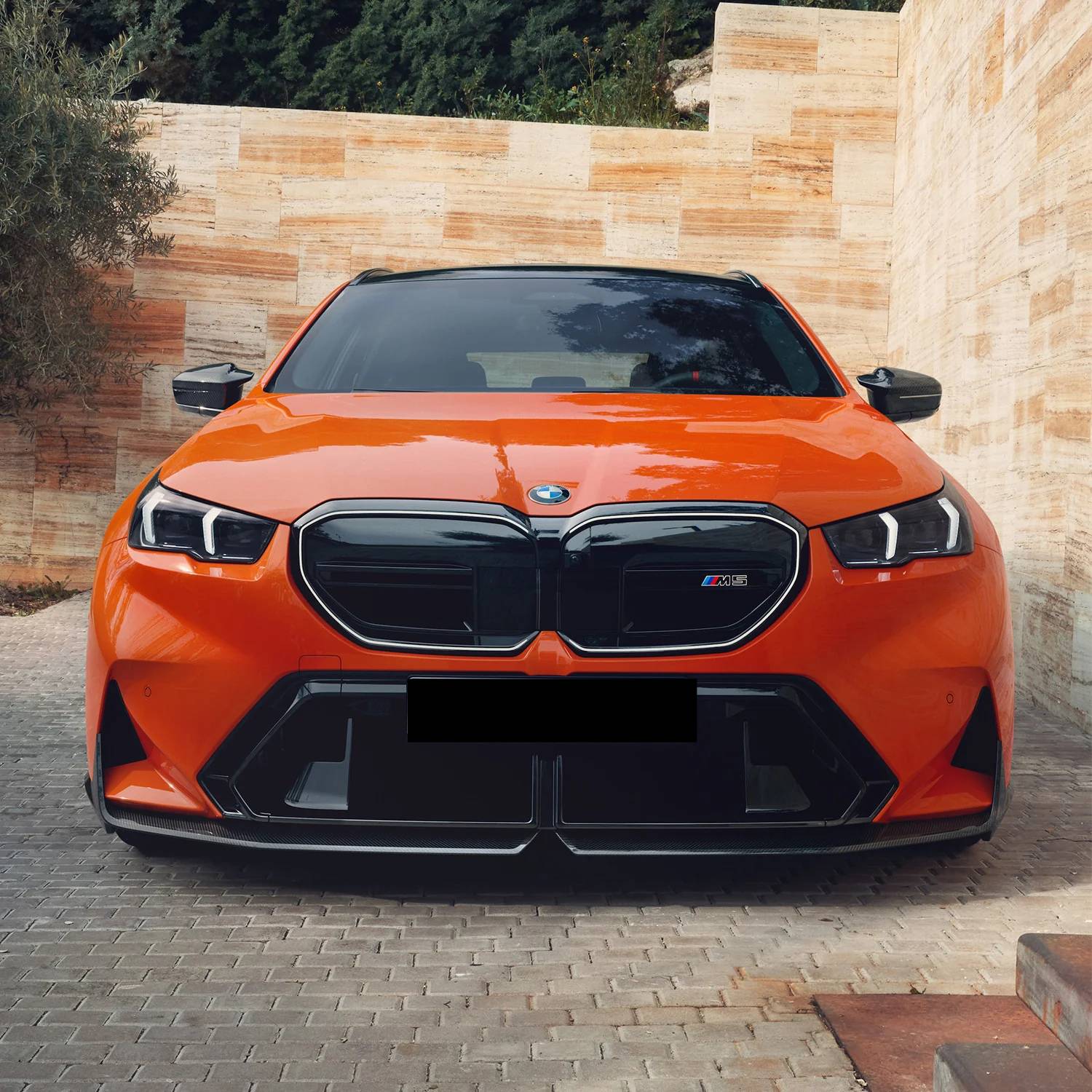 BMW 5 Reeks G60 G61 & M5 G90 G99 M-Style Hoogglans zwart Spiegelkappen (2024+)