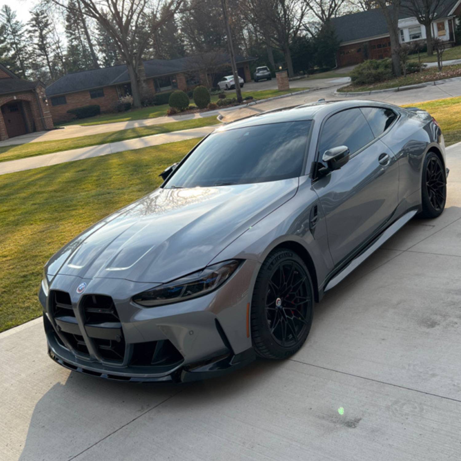 BMW M3 G80 G81 / M4 G82 G83 Noir brillant Abs Style Mp Lame avant (2021+)