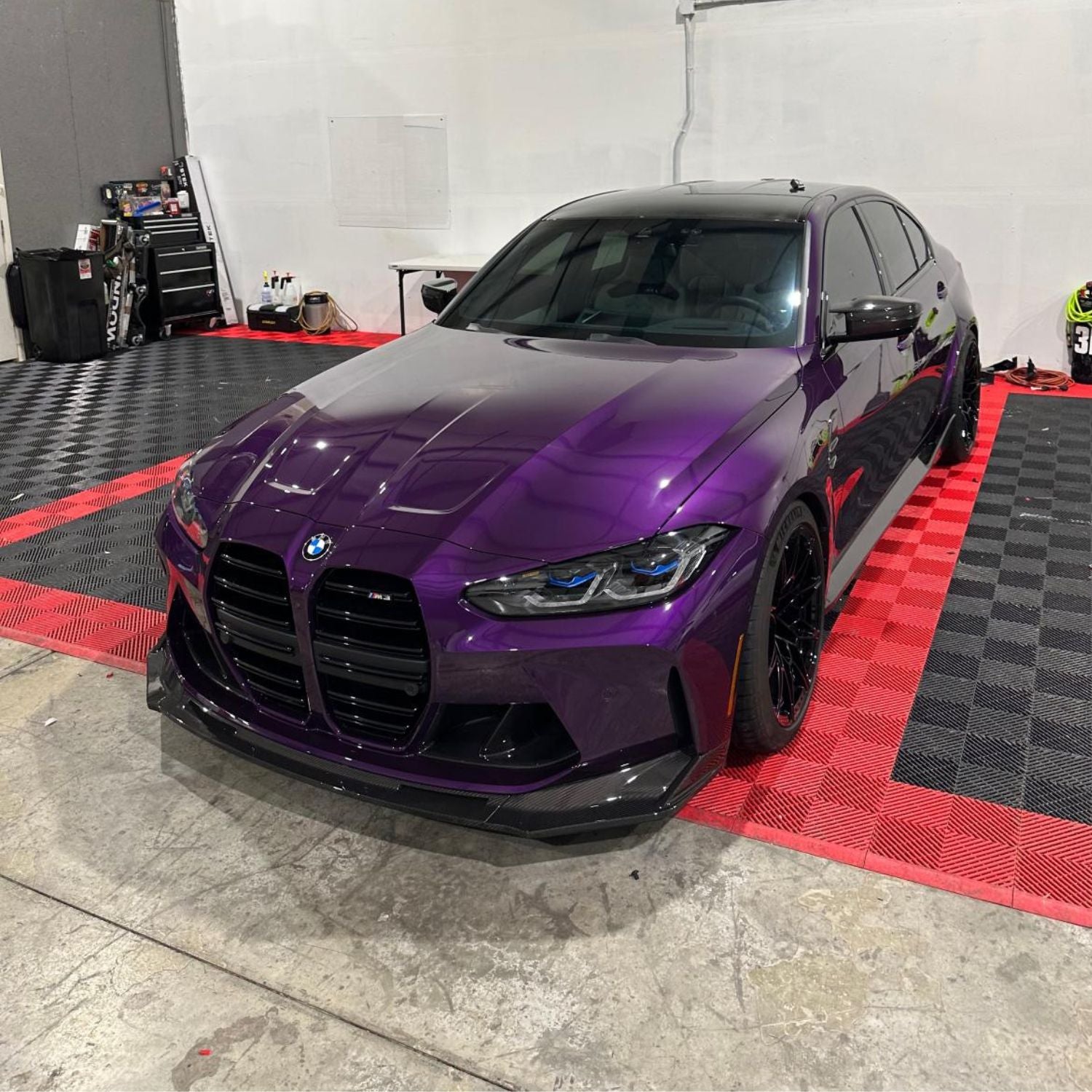 BMW M3 G80 G81 / M4 G82 G83 Carbone V Style Lame avant (2021+)