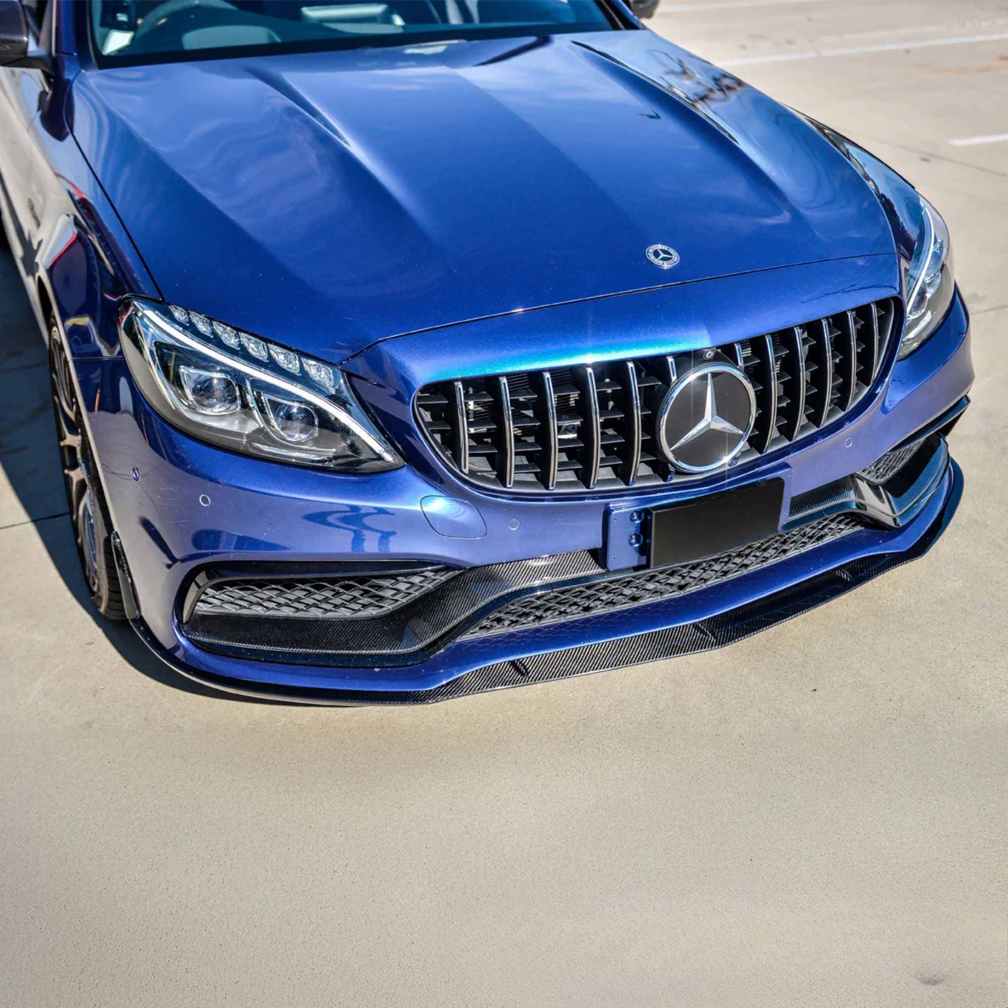 Mercedes C-Klasse C63 W205/C205 Hoogglans Zwarte Panamericana GT Style Grill (2015-2018)