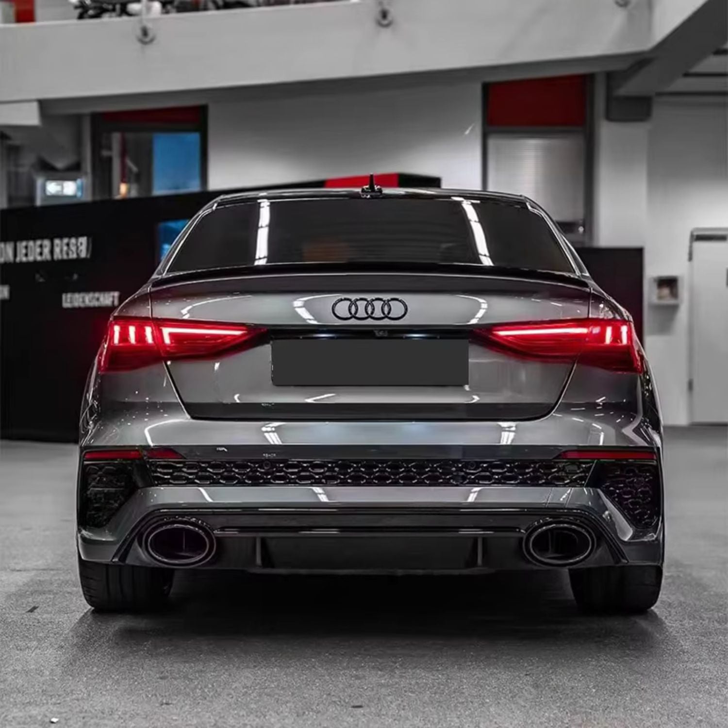 Audi A3 S3 RS3 8Y Hoogglans zwart Achterspoiler V2 (2020-2024)