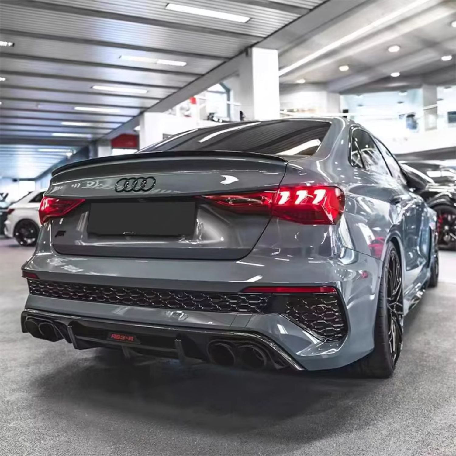 Audi A3 S3 RS3 8Y Hoogglans zwart Achterspoiler V2 (2020-2024)