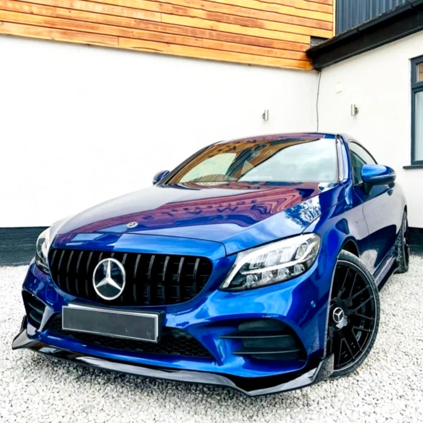 Mercedes C-Klasse W205/C205 Hoogglans Zwarte Panamericana GT Style Grill (2019-2021)